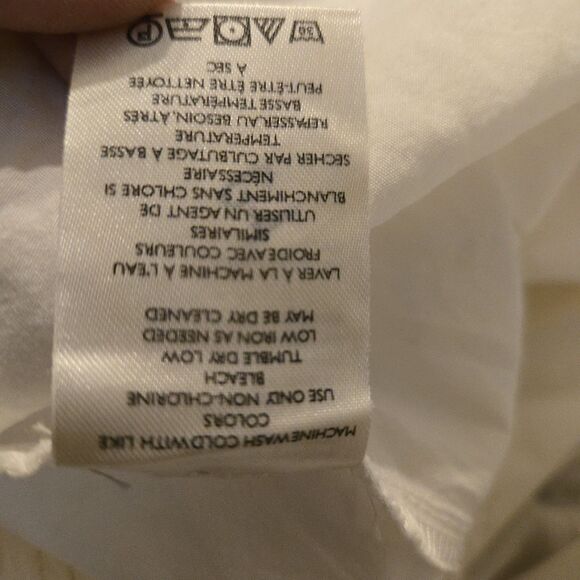 We The Free Button Down Shirt M Snow White Boxy Baggy Boho Hippie Corp Core - Picture 9 of 10